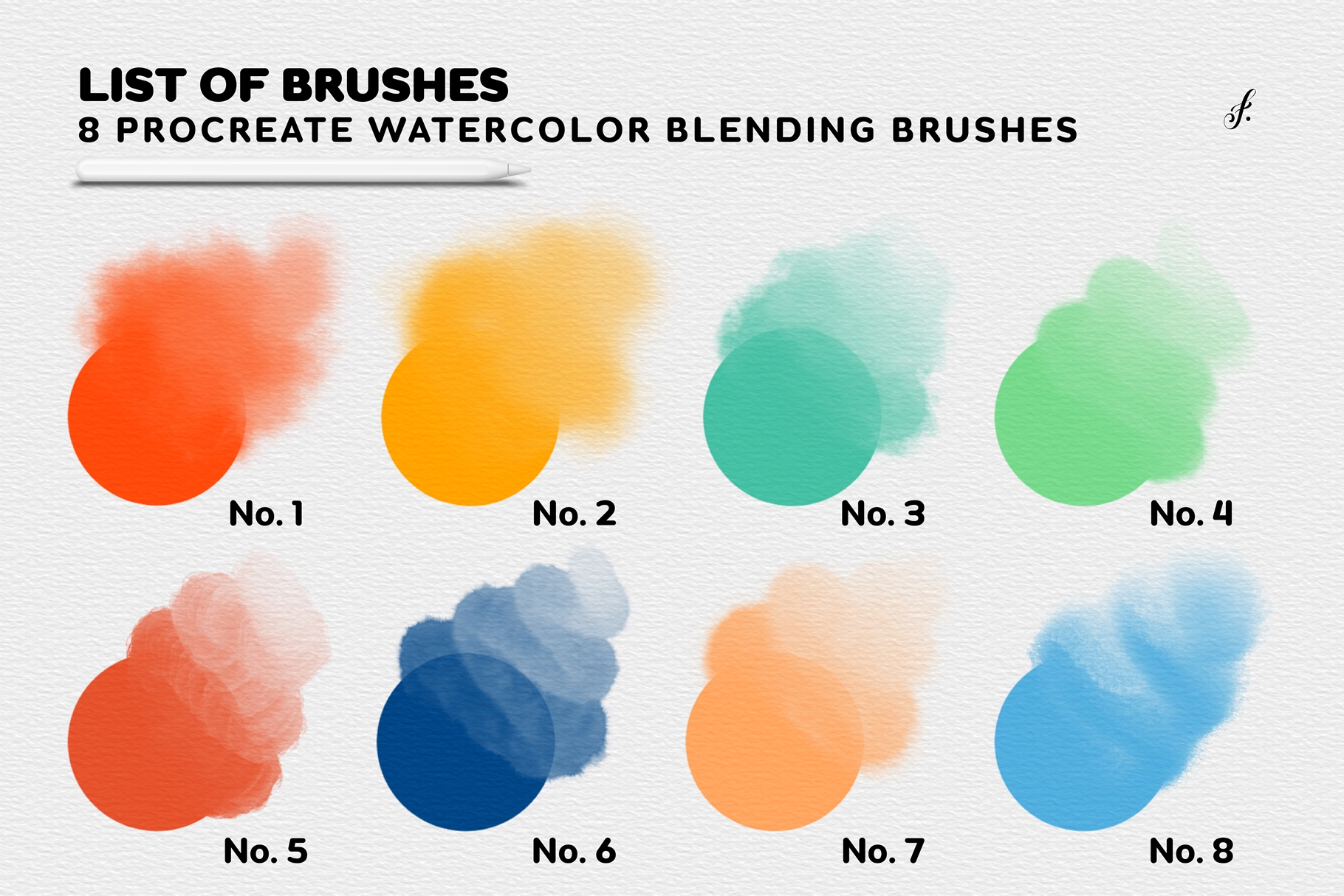 Blending Brush Procreate 8 Procreate Watercolor Blending Brushes, Addons